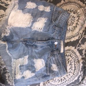 High Waist Jean Shorts